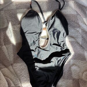 Shade & Shore Black One Piece Swimsuit